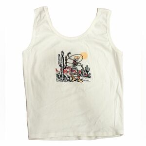 White Western Tank Top